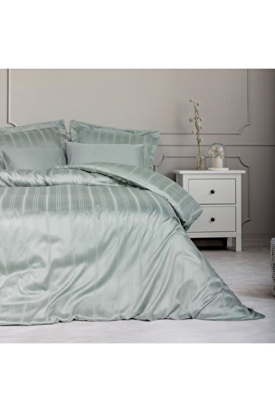 Cotton Box Bamboo and cotton bed linen, Cotton Box, Mint Green Stripe