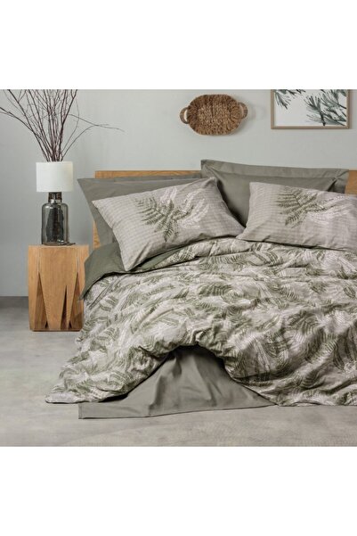 Cotton Box Lenjerie pat dublu cu frunze de feriga, bumbac 100% ranforce, Cott...