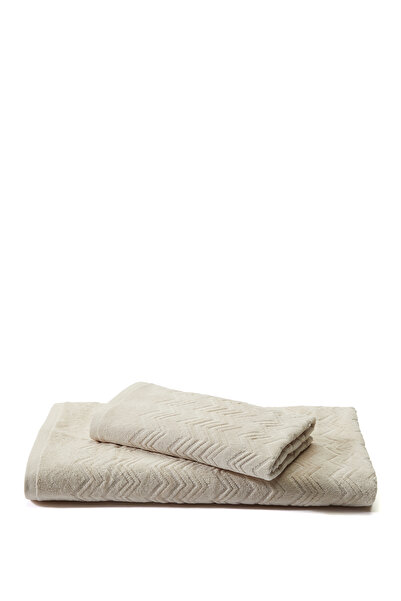 Missoni Home Chalk Naturel 2li Zikzak Desenli Havlu Seti