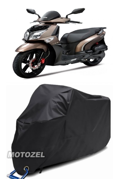 MotoZEL قماش القنب الأسود المتوافق مع قفل Sym HD2 200i EVO مقاوم للماء