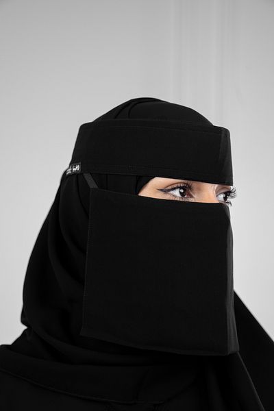 LAVİNİA Lavinia Women's Niqab, Elasticated, Slanted, 12" x 6"