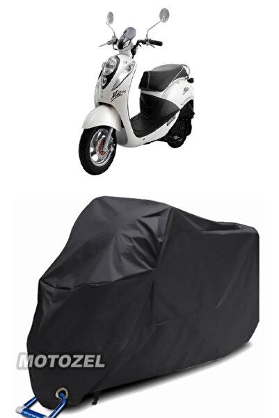 MotoZEL حقيبة ظهر Sym Mio 100 سوداء اللون وقماش دراجة نارية متوافق مع القفل م...