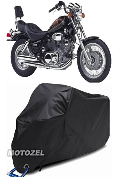 MotoZEL قماش مشمع أسود للدراجات النارية ياماها فيراجو XV 1100 متوافق مع القفل...
