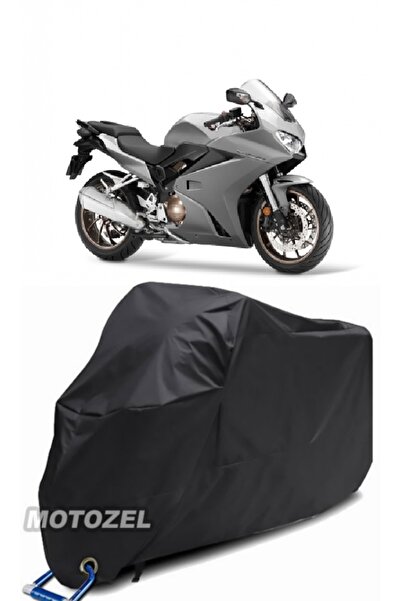 MotoZEL هوندا VFR 800 حقيبة خلفية سوداء وقفل متوافق مع القماش المشمع للدراجات...