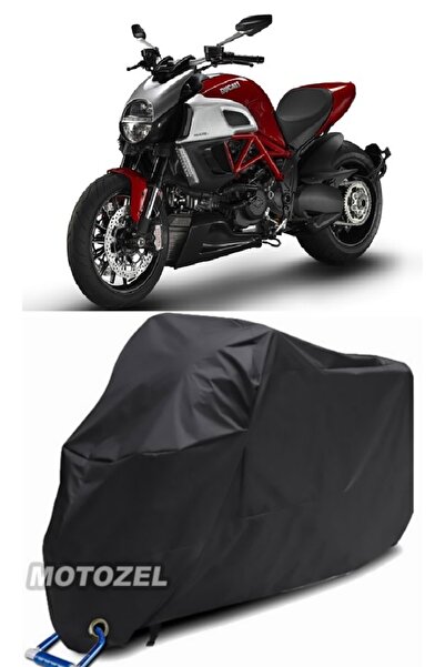 MotoZEL قماش مشمع أسود متوافق مع قفل Ducati Diavel Strada مقاوم للماء