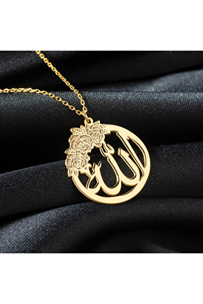 DECOVIENO Allah (c.c.) Yazılı Gümüş Kolye, Allah Lafzı Kadın Gümüş Kolye, 925...