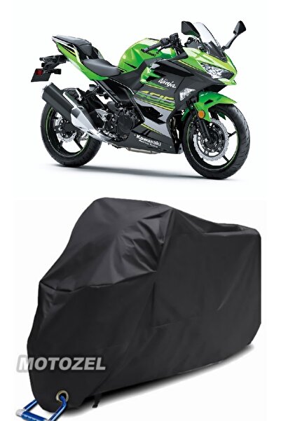 AutoZEL غطاء دراجة نارية كاواساكي نينجا 400 أسود مقاوم للماء (متوافق مع القفل)