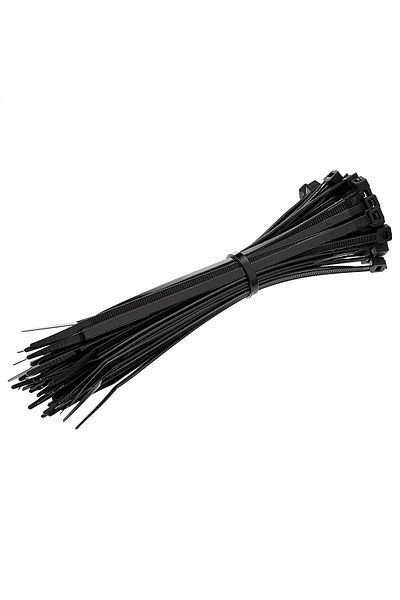 Generic 100pcs Black Nylon Cable Ties 368mm x 4.8mm