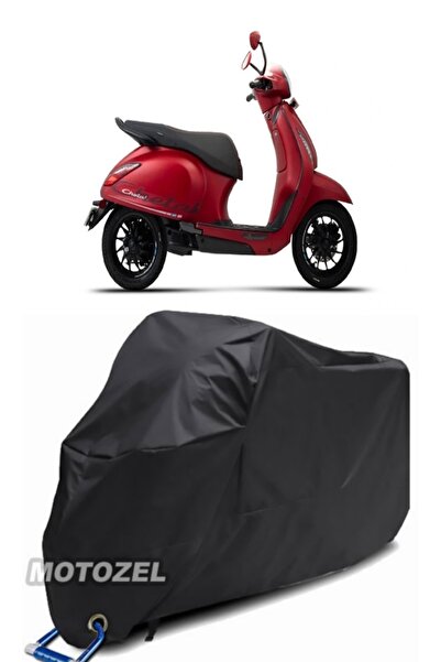 AutoZEL باجاج تشيتاك غطاء دراجة نارية أسود مقاوم للماء (متوافق مع القفل)