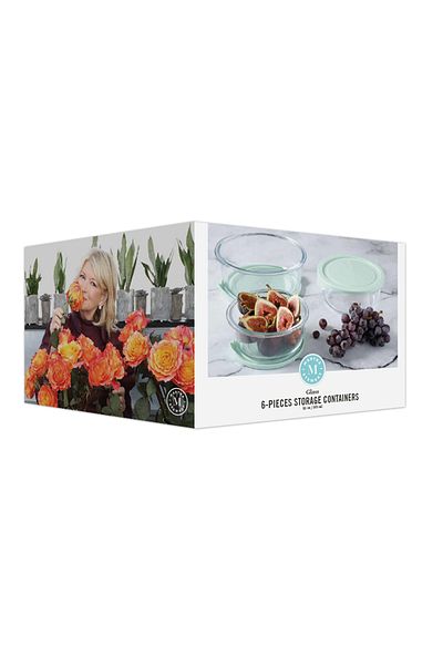 Martha Stewart Containers glass Hadsell Round 6 Pcs
