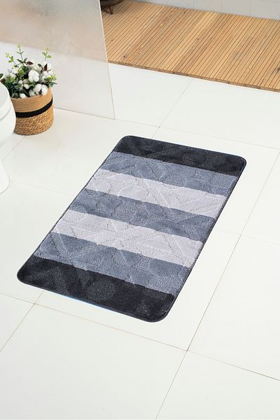 Moda Dekor Χαλάκι μπάνιου Colorline Piusa Grey 60x100 - 60x50 2 τεμαχίων