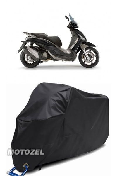 AutoZEL بياجيو بيفرلي سبورت تورينغ 350 أي. قماش أسود للدراجات النارية مقاوم ل...