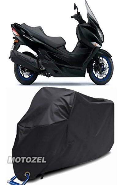 MotoZEL حقيبة خلفية سوداء لسوزوكي بورجمان AN 400 وقماش قنب للدراجة النارية مت...