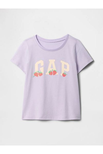 GAP Lilac Color Baby Girl Gap Logo Graphic T-Shirt