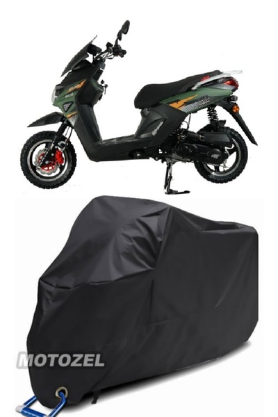 MotoZEL قماش مشمع أسود مشمع للدراجات النارية متوافق مع قفل ألتاي F1Max 50 أسو...