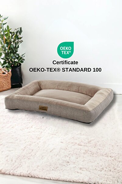Pet Dreams Akita Lüks Sertifikalı Peluş Kumaş Büyük Irk Kedi/Köpek Yatağı, Ka...