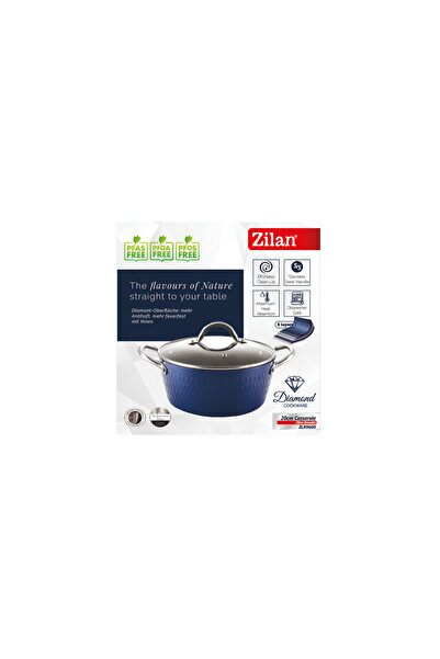 Zilan Zilan ZLN9600 diamond pot with lid, induction base, ceramic and stainless steel, 20 cm, 2.1L