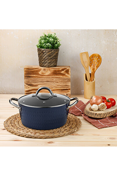 Zilan Pot with lid Zilan ZLN9617 diamond, with induction base, ceramic and stainless steel, easy to wash, 24 cm, 4L