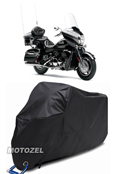 MotoZEL قماش مشمع أسود للدراجات النارية ياماها فينتشر رويال لوك متوافق مع قفل...