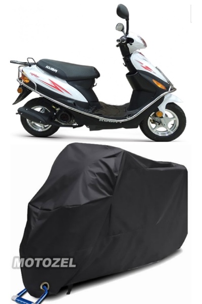 AutoZEL غطاء دراجة نارية أسود من Kuba Fighter 50 مقاوم للماء (متوافق مع القفل)