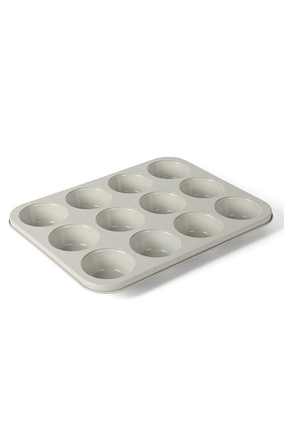 Martha Stewart Gallen Muffin Pan 12 Cups CS Cool Grey