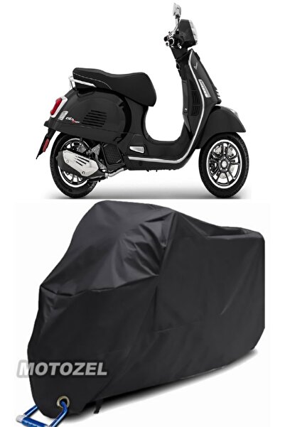 MotoZEL قماش فيسبا GTS 150 متوافق مع قفل أسود للدراجات النارية مقاوم للماء