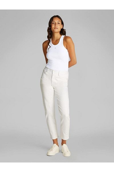 Calvin Klein تي شيرت نسائي CK EMB GRAPHIC SLIM RIB TANK