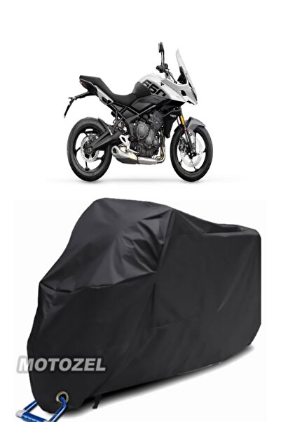 MotoZEL قماش دراجة نارية أسود متوافق مع قفل Triumph Tiger Sport 660 مقاوم للماء