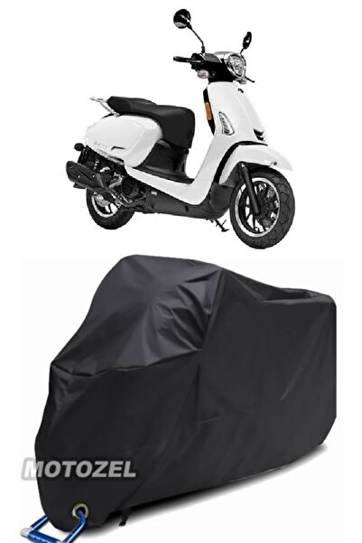 MotoZEL قماش Kymco Like S 50 Lock متوافق مع القماش المشمع الأسود المقاوم للماء