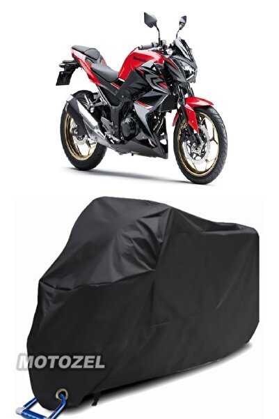 MotoZEL قماش القنب الأسود المتوافق مع قفل Kawasaki Z 300 مقاوم للماء