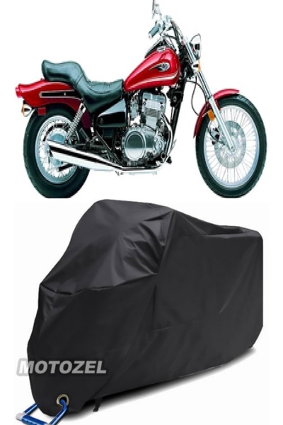 MotoZEL قماش مشمع أسود مقاوم للماء للدراجات النارية متوافق مع قفل كاواساكي EN...