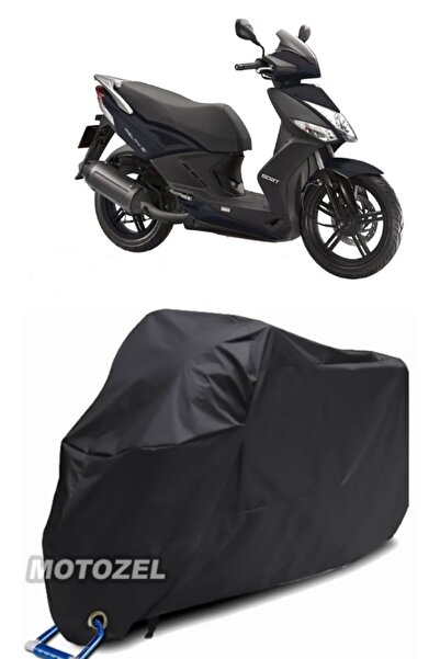 MotoZEL قماش Kymco Agility 16+ 150 قفل متوافق مع القماش المشمع الأسود للدراجا...