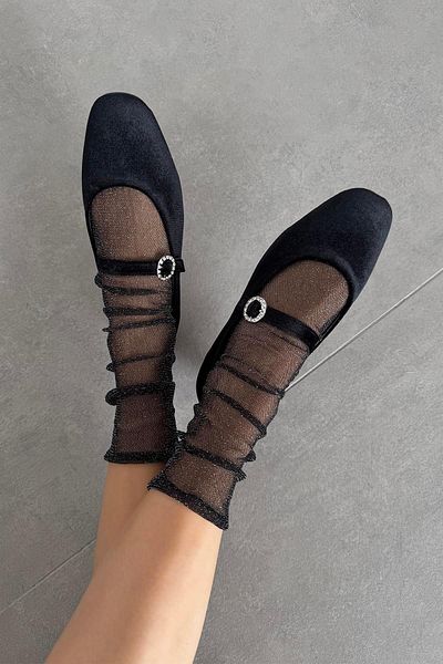 STRASWANS Γυναικεία ζώνη Berny Λεπτομέρεια Velvet Ballerina Black