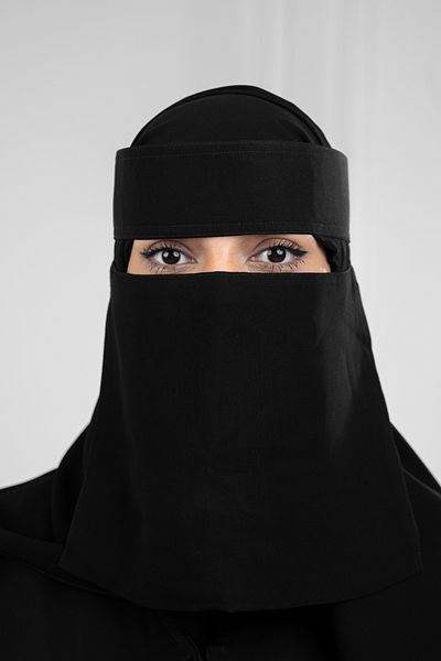 LAVİNİA Lavinia Women's Niqab, Elastic, Reinforced, 12 x 8 inches
