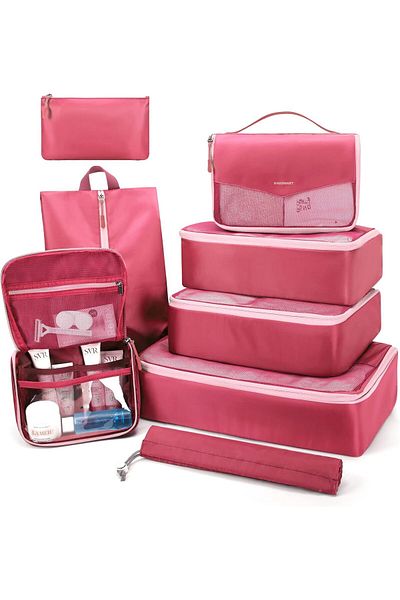 BAGSMART - 8 PCS Set Travel Packing Organizers Cubes