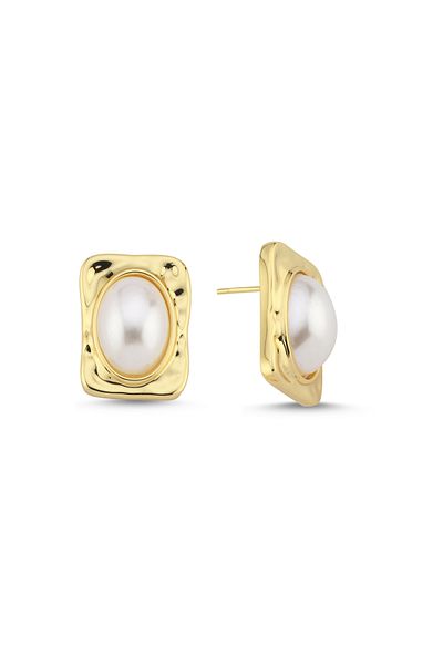 CHARMLUCKY Special Series Pearl Rectangular Earring