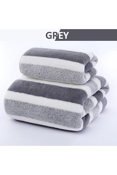 Choice Only 35x75cm Towel Gray Striped Pattern 35*75 Towel Soft Hand Towel Bath Towel Quick Drying Absorben