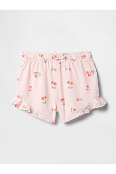 GAP Kız Bebek Fırfırlı Pull-On Twill Şort Pembe