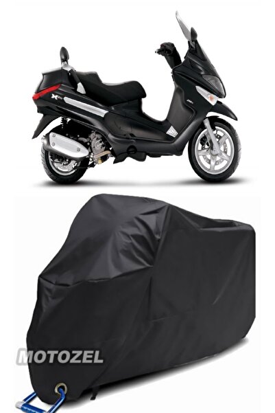 MotoZEL حقيبة خلفية سوداء لـ Piaggio X9 200 وقماش مشمع للدراجات النارية مقاوم...