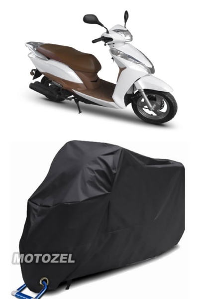 AutoZEL غطاء دراجة نارية Motoran Elite أسود مقاوم للماء (متوافق مع القفل)