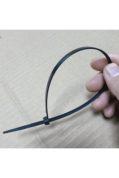 Generic 100pcs Black Nylon Cable Ties 368mm x 4.8mm