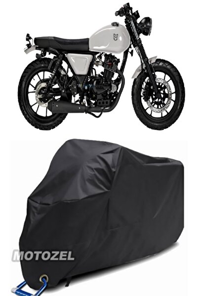 MotoZEL حقيبة خلفية سوداء Mutt FSR 125 وقماش دراجة نارية متوافق مع القفل مقاو...