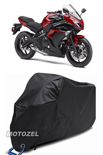 AutoZEL قماش مشمع أسود للدراجات النارية من كاواساكي نينجا 650 أسود مقاوم للما...