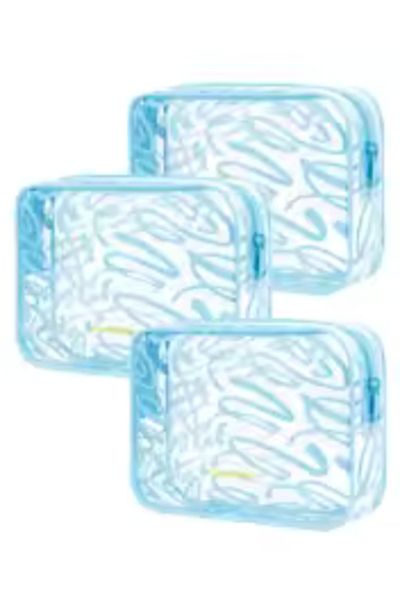 BAGSMART -BAGSMART 3 Pack TSA Approved Clear Travel Toiletry bag