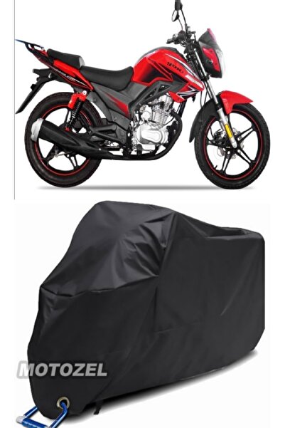 MotoZEL قماش مشمع أسود للدراجات النارية Yuki YX 200 متوافق مع القفل مقاوم للماء