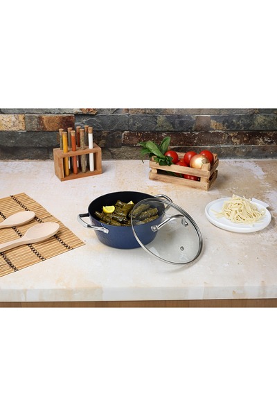 Zilan Διαμαντένια κατσαρόλα ZLN9600 με καπάκι, με επαγωγική βάση, κεραμική κα...