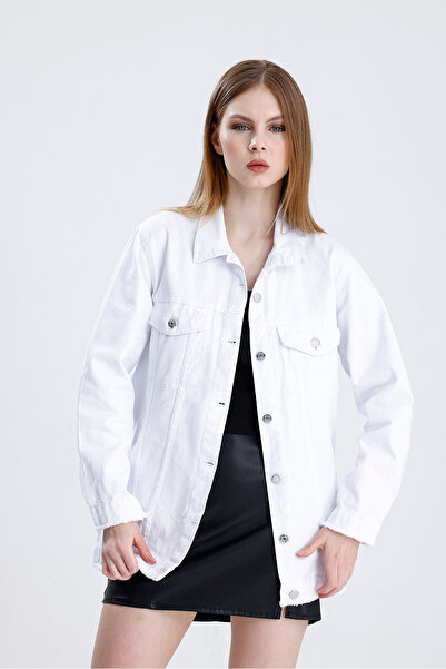 For Angels Εποχιακό Boyfriend Τζιν Μπουφάν με Τσέπες