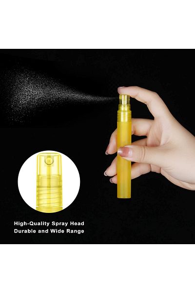 COOYA Spray Bottle, Plastic Frosted, 20 Pcs 10 ml, Colorful Refillable Portable for Essential Oils, Travel