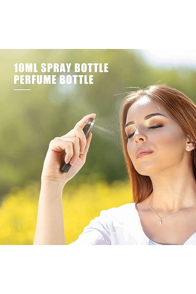 COOYA Spray Travel Perfume Bottles, 10 ml, Small Fine Mist, Portable Frosted Plastic Refillable, 25 Pcs
