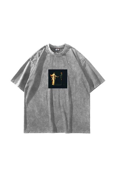Sekizbiraltı Λευκό μπλουζάκι με στάμπα Metro Boomin Oversize Unisex Washable